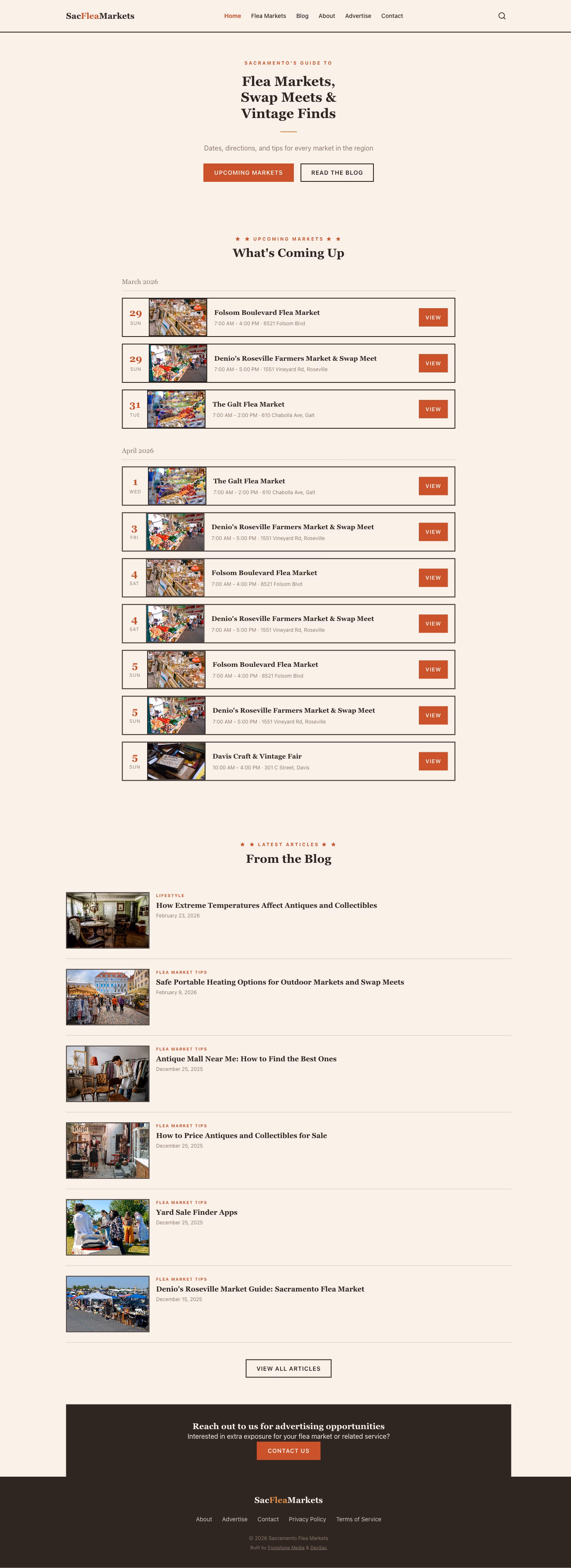 SacFleaMarkets.com | Sacramento's Flea Market Guide screenshot 1