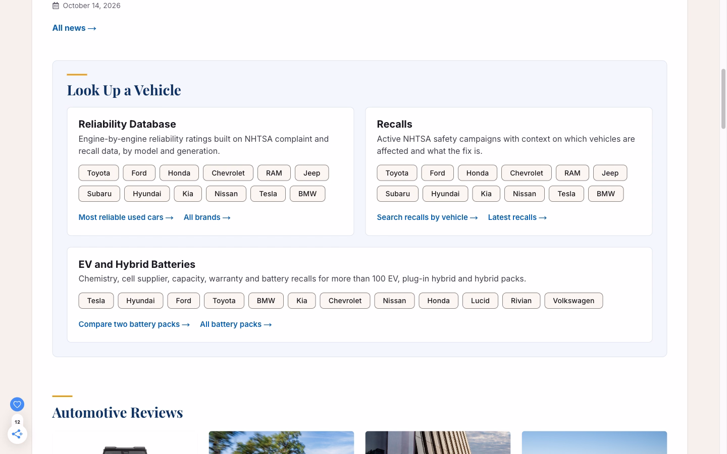 The Weekly Driver | Automotive Publication and Reliability Database screenshot 4