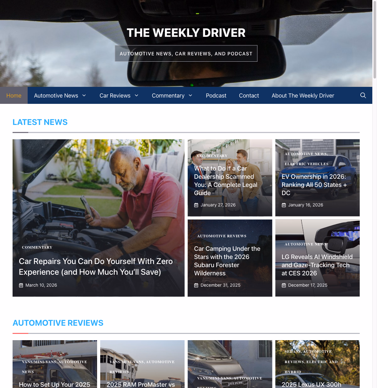The Weekly Driver | Automotive News Website project thumbnail